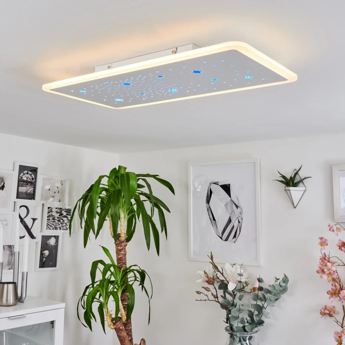 Hofstein Telsen Deckenpanel LED Weiß, 2-flammig, Fernbedienung, Farbwechsler 11 Hofstein Telsen Deckenpanel LED Weiß, 2-flammig, Fernbedienung, Farbwechsler – Bild 11