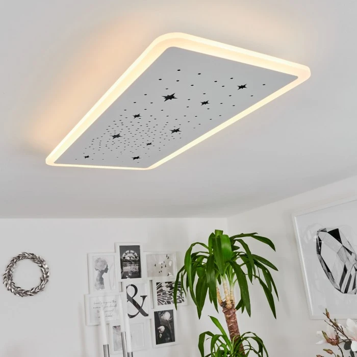 Hofstein Telsen Deckenpanel LED Weiß, 2-flammig, Fernbedienung, Farbwechsler 9 Hofstein Telsen Deckenpanel LED Weiß, 2-flammig, Fernbedienung, Farbwechsler – Bild 9