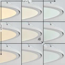 Hofstein Telsen Deckenpanel LED Wei&szlig;, 2-flammig, Fernbedienung, Farbwechsler -LED Leuchten Verkäufe 2022 telsen deckenpanel h3562819 2