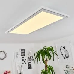 Hofstein Telsen Deckenpanel LED Weiß, 2-flammig, Fernbedienung, Farbwechsler -LED Leuchten Verkäufe 2022 telsen deckenpanel h3562864 10