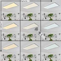 Hofstein Telsen Deckenpanel LED Weiß, 2-flammig, Fernbedienung, Farbwechsler -LED Leuchten Verkäufe 2022 telsen deckenpanel h3562864 2