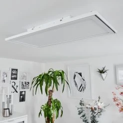 Hofstein Telsen Deckenpanel LED Weiß, 2-flammig, Fernbedienung, Farbwechsler -LED Leuchten Verkäufe 2022 telsen deckenpanel h3562864 4