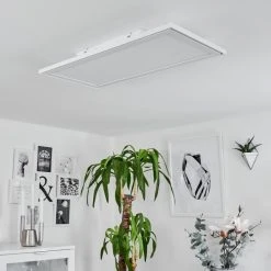 Hofstein Telsen Deckenpanel LED Weiß, 2-flammig, Fernbedienung, Farbwechsler -LED Leuchten Verkäufe 2022 telsen deckenpanel h3562864 9