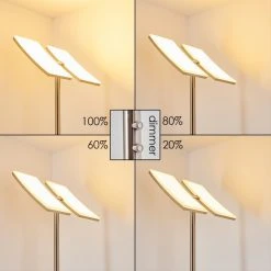 Hofstein Thyolo Deckenfluter LED Stahl geb&uuml;rstet, 2-flammig -LED Leuchten Verkäufe 2022 thyolo deckenfluter h3166215 do1 3