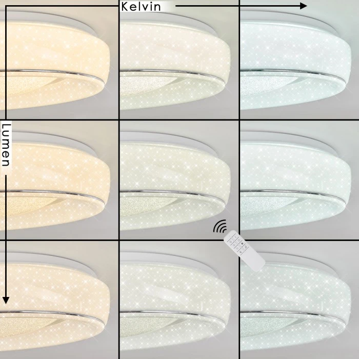Hofstein Tobosy Deckenleuchte LED Weiß, 1-flammig, Fernbedienung 2 Hofstein Tobosy Deckenleuchte LED Weiß, 1-flammig, Fernbedienung – Bild 2