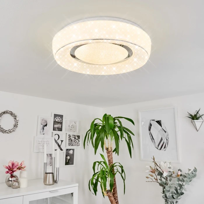 Hofstein Tobosy Deckenleuchte LED Weiß, 1-flammig, Fernbedienung 10 Hofstein Tobosy Deckenleuchte LED Weiß, 1-flammig, Fernbedienung – Bild 10