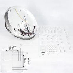 Hofstein Toirano Deckenleuchte LED Chrom, Silber, Weiß, Glitzereffekt, 2-flammig, Fernbedienung, Farbwechsler -LED Leuchten Verkäufe 2022 toirano deckenleuchte h3427316 4