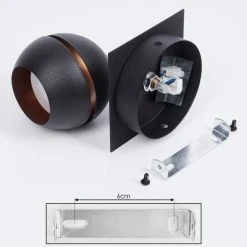 Hofstein Tome Deckenleuchte LED Messing, Schwarz, 1-flammig -LED Leuchten Verkäufe 2022 tome deckenleuchte h3609774 4