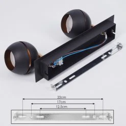 Hofstein Tome Deckenleuchte LED Messing, Schwarz, 2-flammig -LED Leuchten Verkäufe 2022 tome deckenleuchte h3609811 4