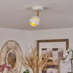 Hofstein Tome Deckenleuchte LED Messing, Weiß, 1-flammig -LED Leuchten Verkäufe 2022 tome deckenleuchte h3611722 10