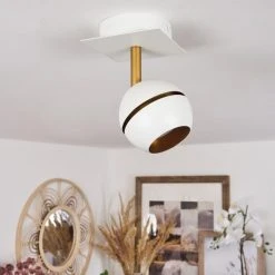 Hofstein Tome Deckenleuchte LED Messing, Weiß, 1-flammig -LED Leuchten Verkäufe 2022 tome deckenleuchte h3611722 11