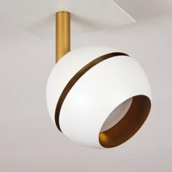 Hofstein Tome Deckenleuchte LED Messing, Weiß, 1-flammig -LED Leuchten Verkäufe 2022 tome deckenleuchte h3611722 2