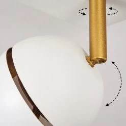 Hofstein Tome Deckenleuchte LED Messing, Weiß, 2-flammig -LED Leuchten Verkäufe 2022 tome deckenleuchte h3611746 5