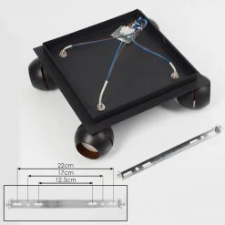 Hofstein Tome Deckenleuchte LED Messing, Schwarz, 4-flammig -LED Leuchten Verkäufe 2022 tome deckenleuchte h3611760 4