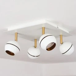 Hofstein Tome Deckenleuchte LED Messing, Weiß, 4-flammig -LED Leuchten Verkäufe 2022 tome deckenleuchte h3611784 7