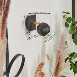 Hofstein Tome Wandleuchte LED Messing, Schwarz, 1-flammig -LED Leuchten Verkäufe 2022 tome wandleuchte h3609798 3