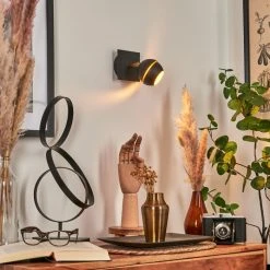 Hofstein Tome Wandleuchte LED Messing, Schwarz, 1-flammig -LED Leuchten Verkäufe 2022 tome wandleuchte h3609798 8