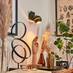 Hofstein Tome Wandleuchte LED Messing, Schwarz, 1-flammig -LED Leuchten Verkäufe 2022 tome wandleuchte h3609798 9