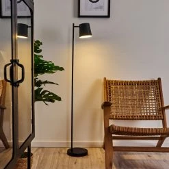 Hofstein Tontolos Stehleuchte LED Schwarz, 1-flammig