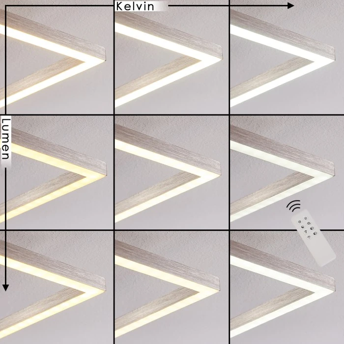 Hofstein Torres Deckenleuchte LED Nickel-Matt, 2-flammig, Fernbedienung 2 Hofstein Torres Deckenleuchte LED Nickel-Matt, 2-flammig, Fernbedienung – Bild 2