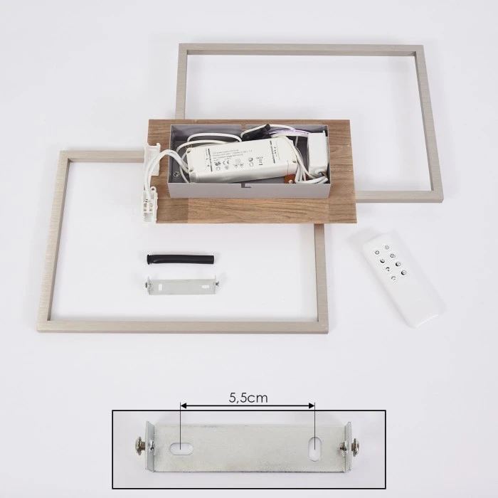 Hofstein Torres Deckenleuchte LED Nickel-Matt, 2-flammig, Fernbedienung 5 Hofstein Torres Deckenleuchte LED Nickel-Matt, 2-flammig, Fernbedienung – Bild 5