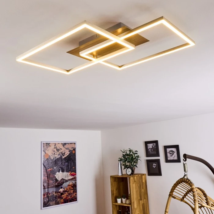 Hofstein Torres Deckenleuchte LED Nickel-Matt, 2-flammig, Fernbedienung 7 Hofstein Torres Deckenleuchte LED Nickel-Matt, 2-flammig, Fernbedienung – Bild 7