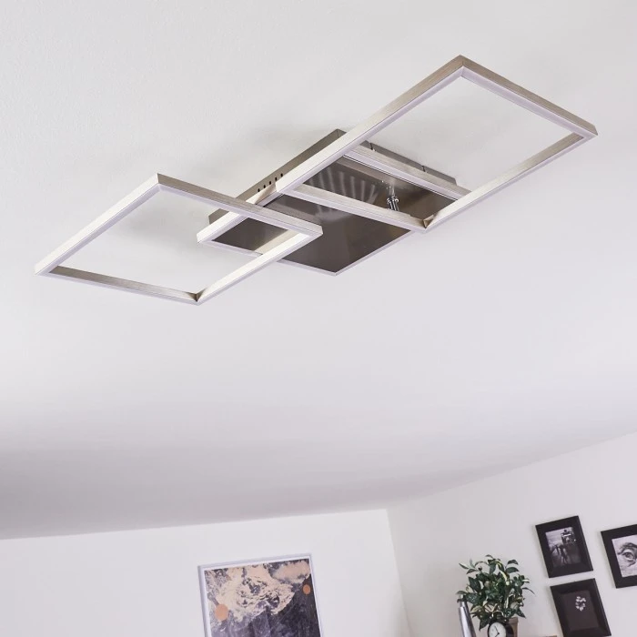 Hofstein Torres Deckenleuchte LED Nickel-Matt, 3-flammig 2 Hofstein Torres Deckenleuchte LED Nickel-Matt, 3-flammig – Bild 2