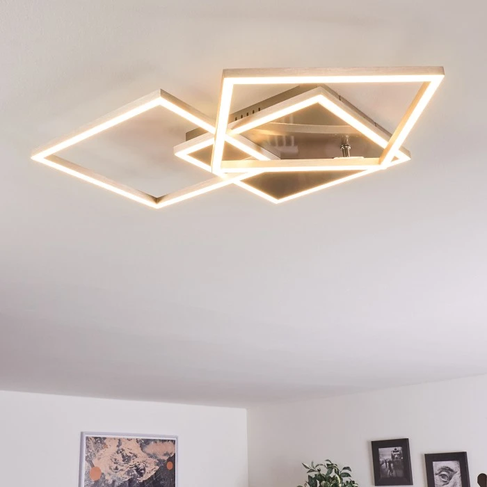 Hofstein Torres Deckenleuchte LED Nickel-Matt, 3-flammig 11 Hofstein Torres Deckenleuchte LED Nickel-Matt, 3-flammig – Bild 11