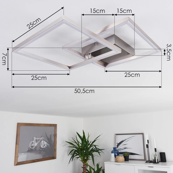 Hofstein Torres Deckenleuchte LED Weiß, 2-flammig 4 Hofstein Torres Deckenleuchte LED Weiß, 2-flammig – Bild 4