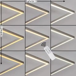 Hofstein Torresella Deckenleuchte LED Nickel-Matt, 2-flammig, Fernbedienung -LED Leuchten Verkäufe 2022 torresella deckenleuchte h3392584 14