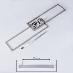 Hofstein Torresella Deckenleuchte LED Nickel-Matt, 2-flammig, Fernbedienung -LED Leuchten Verkäufe 2022 torresella deckenleuchte h3392584 4