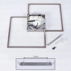 Hofstein Torresella Deckenleuchte LED Nickel-Matt, 2-flammig, Fernbedienung -LED Leuchten Verkäufe 2022 torresella deckenleuchte h3392591 4