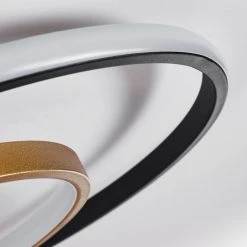 Hofstein Trapani Deckenleuchte LED Schwarz, Gold, 1-flammig, Fernbedienung, Farbwechsler -LED Leuchten Verkäufe 2022 trapani deckenleuchte h3391457 2