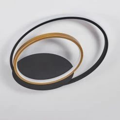 Hofstein Trapani Deckenleuchte LED Schwarz, Gold, 1-flammig, Fernbedienung, Farbwechsler -LED Leuchten Verkäufe 2022 trapani deckenleuchte h3391457 7