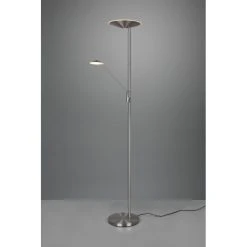 Trio Leuchten Trio Brantford Deckenfluter LED Nickel-Matt, 1-flammig