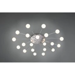 Trio Leuchten Trio Bullet Deckenleuchte LED Nickel-Matt, 21-flammig