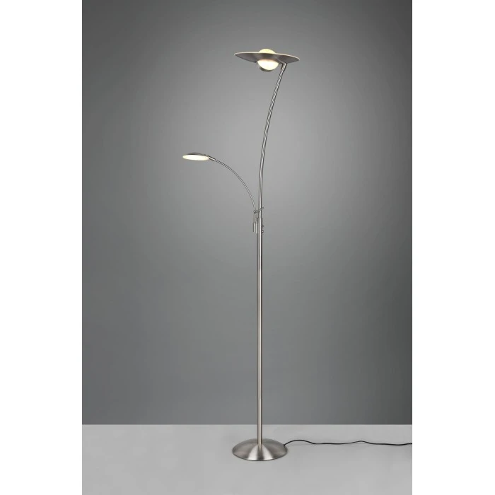 Trio Leuchten Trio Granby Deckenfluter LED Nickel-Matt, 1-flammig 1 Trio Leuchten Trio Granby Deckenfluter LED Nickel-Matt, 1-flammig