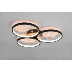 Trio Leuchten Trio Groovy Deckenleuchte LED Schwarz, 1-flammig