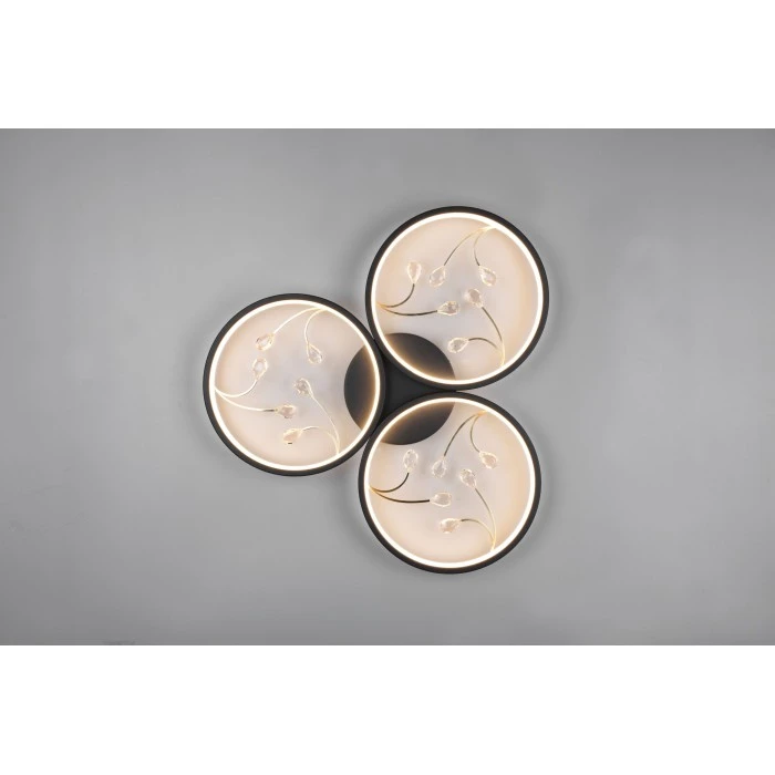 Trio Leuchten Trio Groovy Deckenleuchte LED Schwarz, 1-flammig 2 Trio Leuchten Trio Groovy Deckenleuchte LED Schwarz, 1-flammig – Bild 2