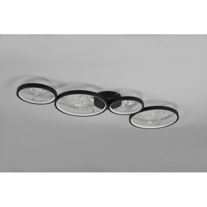 Trio Leuchten Trio Groovy Deckenleuchte LED Schwarz, 1-flammig 3 Trio Leuchten Trio Groovy Deckenleuchte LED Schwarz, 1-flammig – Bild 3
