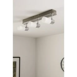 Trio Leuchten CLAPTON Deckenleuchte LED Chrom, Aluminium, Edelstahl, 3-flammig -LED Leuchten Verkäufe 2022 trio leuchten clapton deckenleuchte 821410305 do1 9