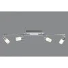 Trio Leuchten CLAPTON Deckenleuchte LED Chrom, Aluminium, Edelstahl, 4-flammig