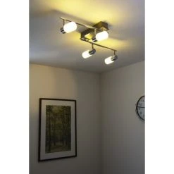 Trio Leuchten CLAPTON Deckenleuchte LED Chrom, Aluminium, Edelstahl, 4-flammig -LED Leuchten Verkäufe 2022 trio leuchten clapton deckenleuchte 821410405 do1 12