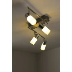 Trio Leuchten CLAPTON Deckenleuchte LED Chrom, Aluminium, Edelstahl, 4-flammig -LED Leuchten Verkäufe 2022 trio leuchten clapton deckenleuchte 821410405 do1 13