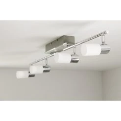 Trio Leuchten CLAPTON Deckenleuchte LED Chrom, Aluminium, Edelstahl, 4-flammig -LED Leuchten Verkäufe 2022 trio leuchten clapton deckenleuchte 821410405 do1 3