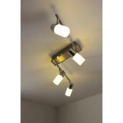 Trio Leuchten CLAPTON Deckenleuchte LED Chrom, Aluminium, Edelstahl, 4-flammig -LED Leuchten Verkäufe 2022 trio leuchten clapton deckenleuchte 821410405 do1 8