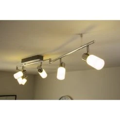 Trio Leuchten CLAPTON Deckenleuchte LED Chrom, Aluminium, Edelstahl, 6-flammig -LED Leuchten Verkäufe 2022 trio leuchten clapton deckenleuchte 821410605 do1 2