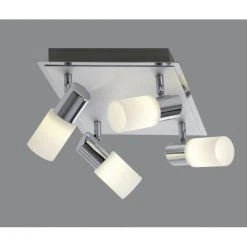 Trio Leuchten CLAPTON Deckenleuchte LED Chrom, Aluminium, Edelstahl, 4-flammig