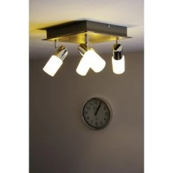 Trio Leuchten CLAPTON Deckenleuchte LED Chrom, Aluminium, Edelstahl, 4-flammig -LED Leuchten Verkäufe 2022 trio leuchten clapton deckenleuchte 821430405 do1 12