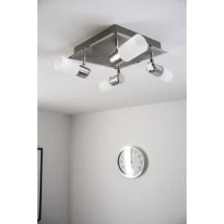 Trio Leuchten CLAPTON Deckenleuchte LED Chrom, Aluminium, Edelstahl, 4-flammig -LED Leuchten Verkäufe 2022 trio leuchten clapton deckenleuchte 821430405 do1 13